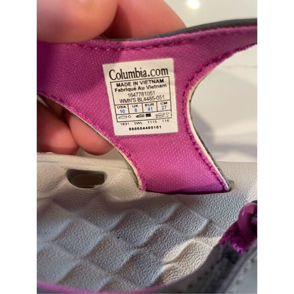 Columbia PFG Sunbreeze Vent Gladiator Sandal Gray/Pink Women’s Sz 10 - Picture 7 of 7